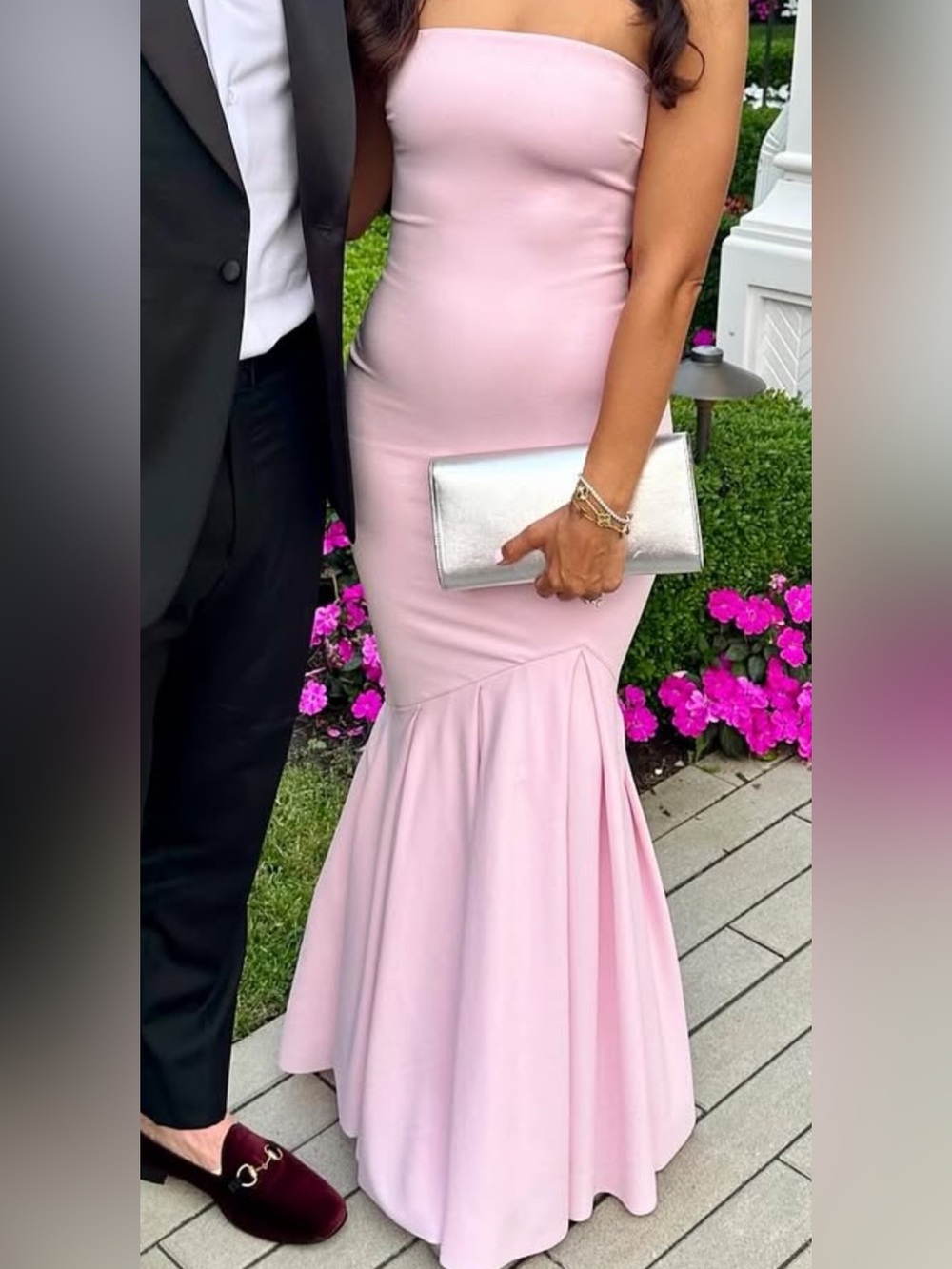 Club L London Strapless Light Pink Mermaid Gown